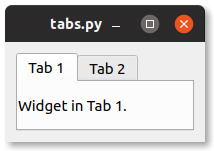 tabs in pyqt window