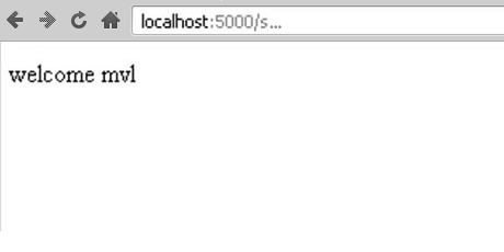 flask welcome message
